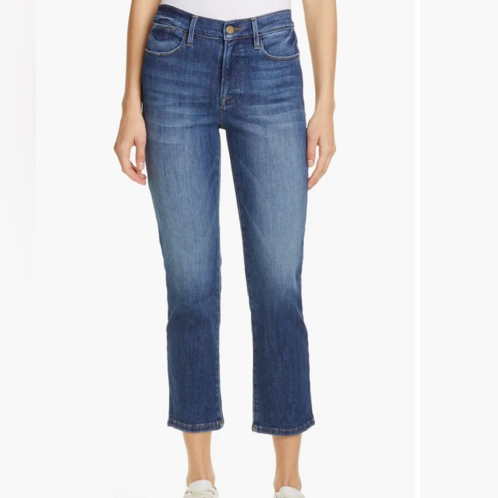 FRAME Le High Ankle Straight Leg Jeans